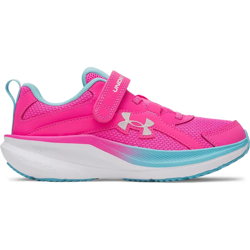 Детские кроссовки Charged+ Asserve 11 AC для бега Under Armour, Pink/Blue/Iridescent — фото 2