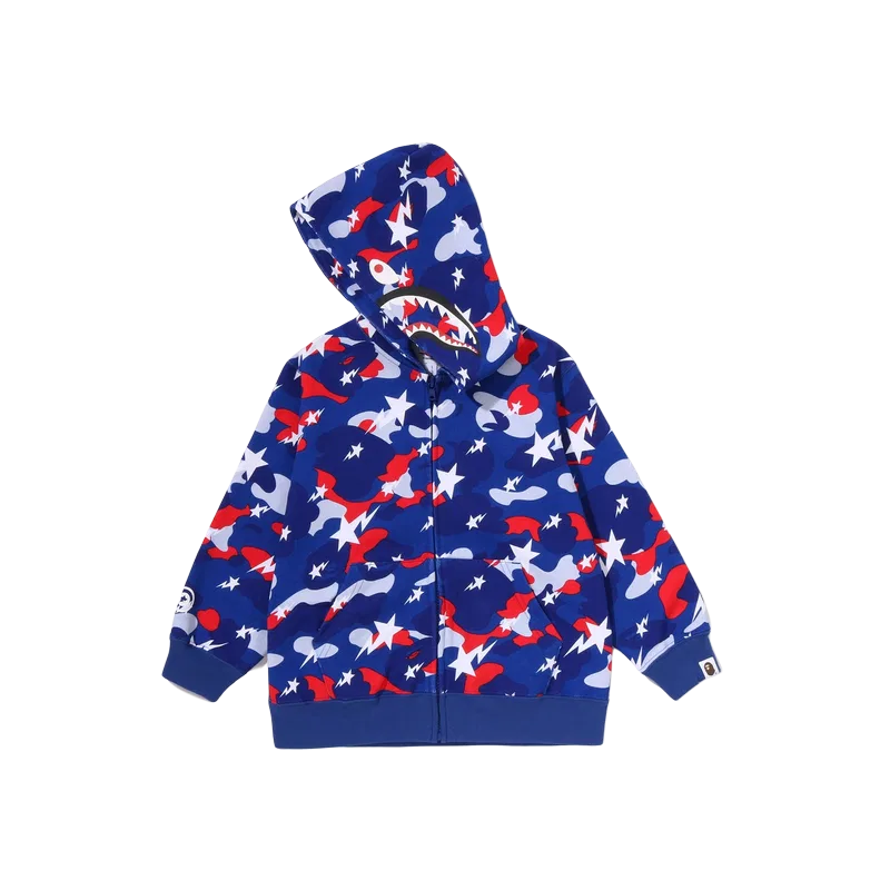 Детский свитшот с капюшоном Pre School Sweatshirts Hooded Moderate A BATHING APE, White WHX — фото 4