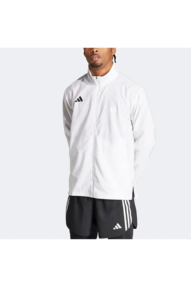 Мужская ветровка без подкладки с принтом Adidas, White — фото 4