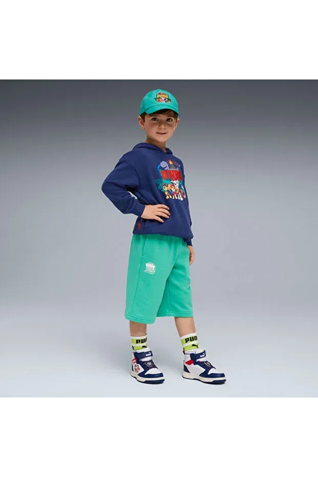 Детские спортивные шорты для девочек хлопковые Puma, Green — фото 3
