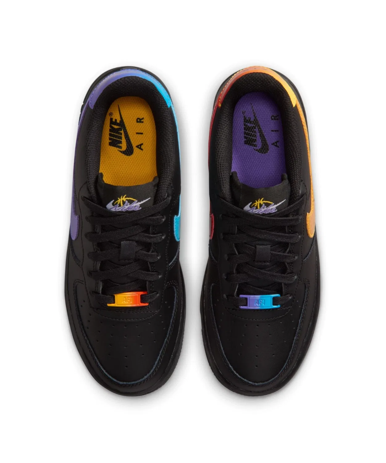 Детские кроссовки с низким силуэтом Nike Air Force 1, Черный — фото 4