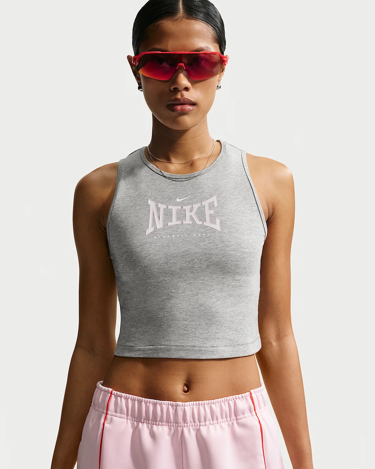 Женский облегающий укороченный топ Nike Sportswear, Dark Grey Heather