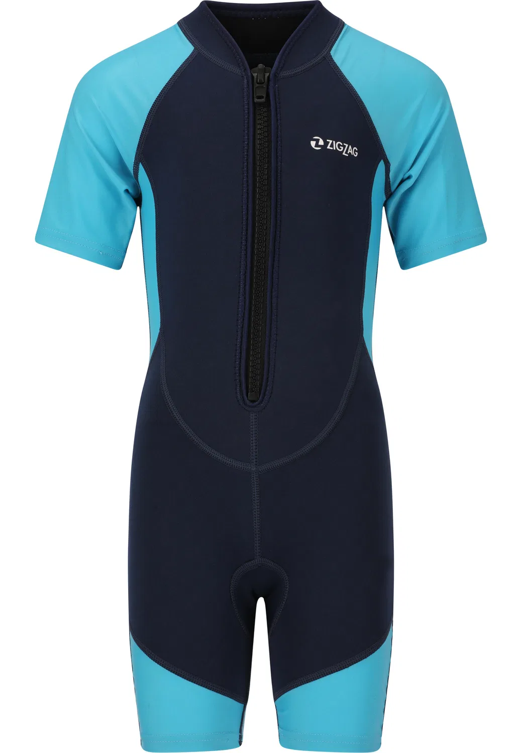 Детский неопреновый купальник Badeanzug Neoprene Zigzag, Schwarz Blau
