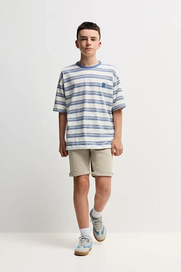 Детские шорты для мальчиков джинсовые slim fit denim bermudas Lefties, Sand Color