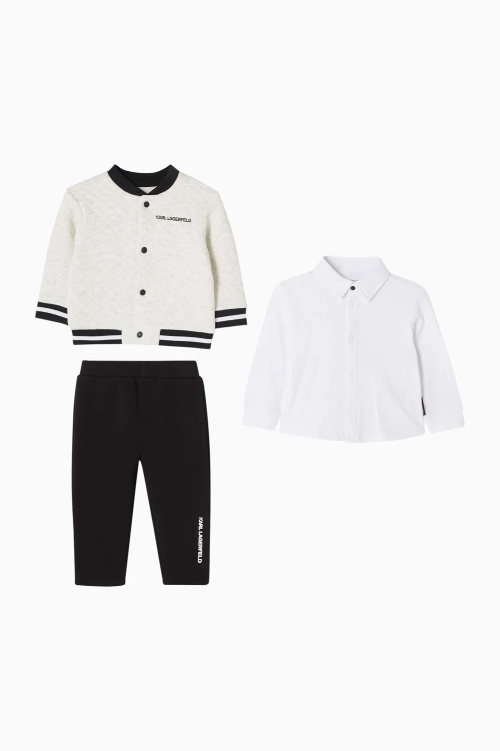 Комплект из 3 предметов стеганый из хлопковой смеси Karl Lagerfeld Kids