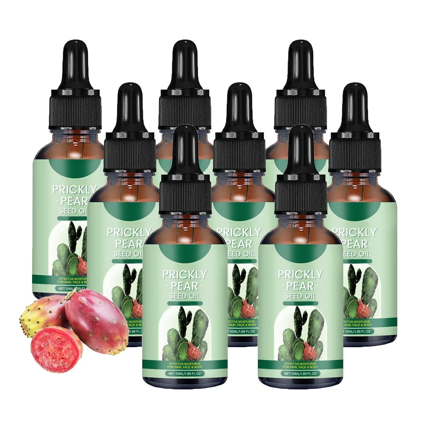 Масло для лица и тела из семян кактуса опунции, ZLHHRZJX, набор 8 шт, 50мл, 8 PCS