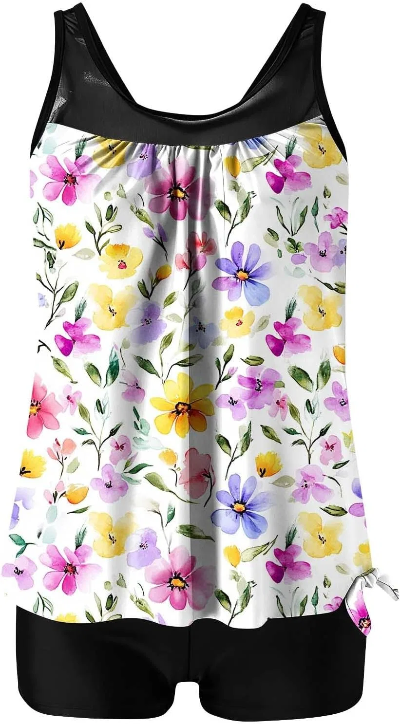 Женский танкини с принтом бoho, Multicolor