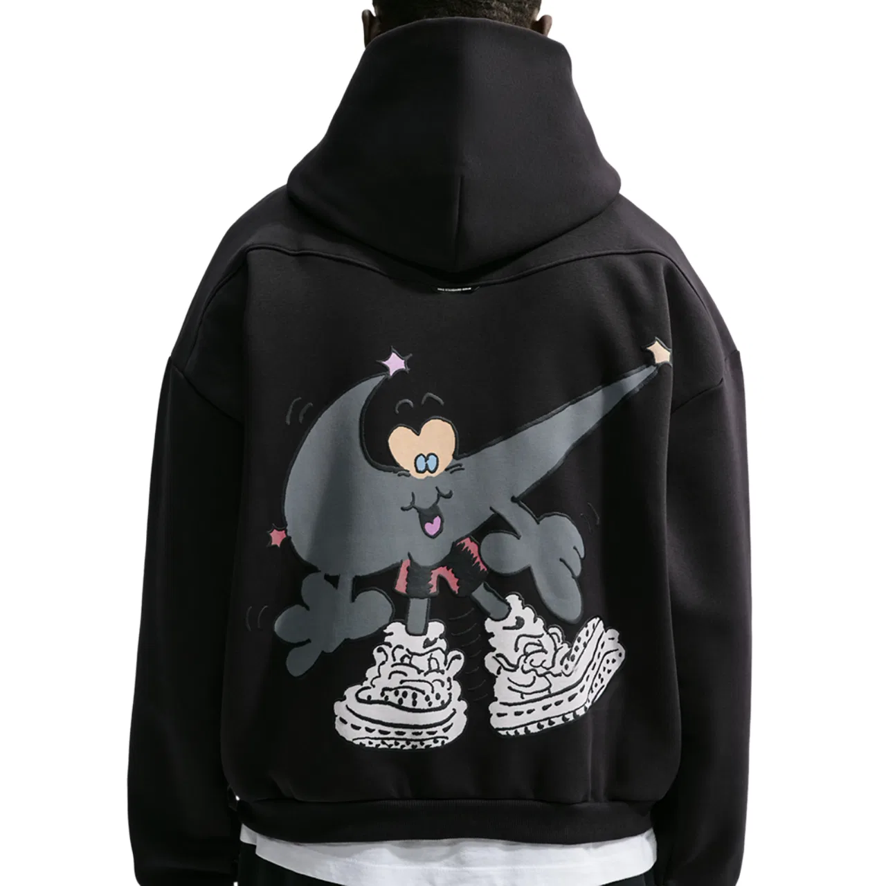 Мужское худи с начесом и технологией Therma-FIT Team Fleece Brushed Pullover Hoodie Nike, черный — фото 2