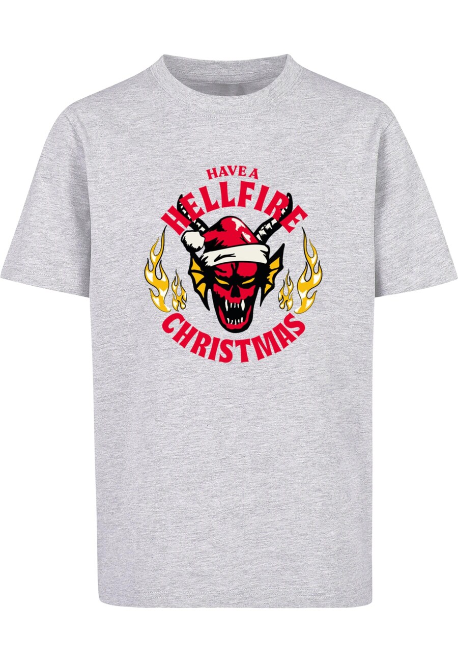 

Рубашка ABSOLUTE CULT Stranger Things - Have A Hellfire Christmas, пятнистый серый