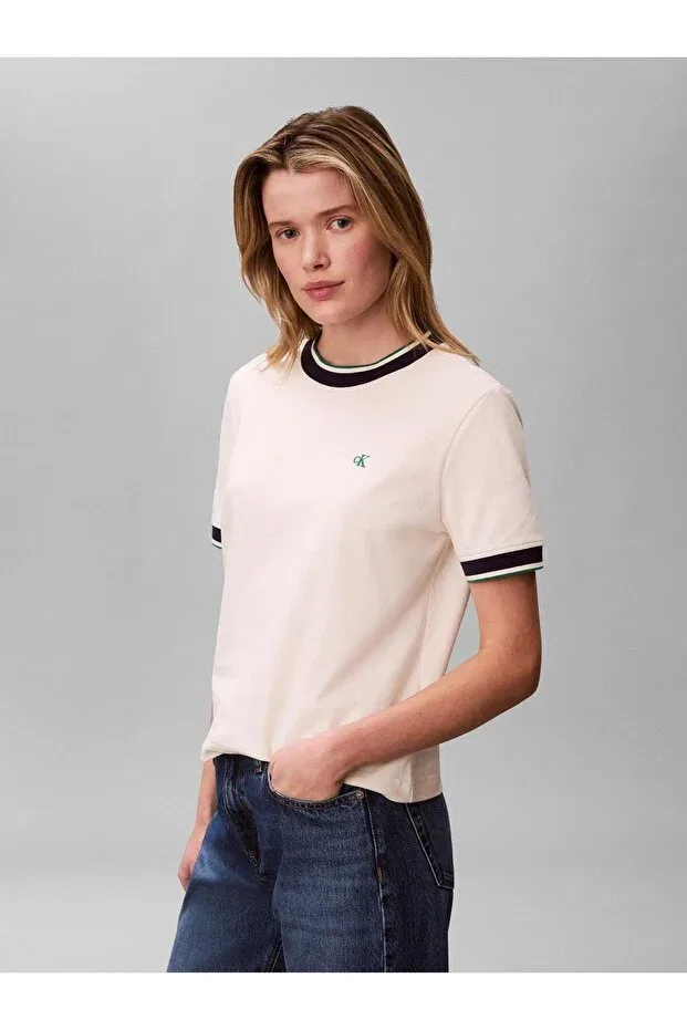 Женская футболка с принтом Calvin Klein, Stone Color — фото 4