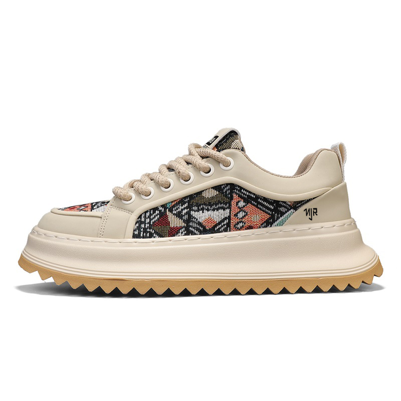 

NANJIREN Антискользящие и износостойкие низкие повседневные туфли для мужчин с эффектом увеличения роста - бежевые, цвет Beige