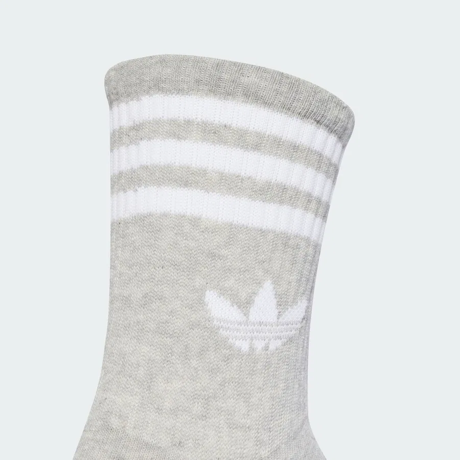 Носки спортивные с 3 полосками Originals JV7403 3-Stripes Crew Socks 3 Pairs adidas, Серый