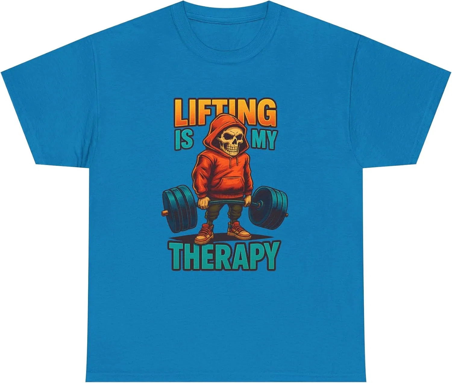 Футболка с принтом Lifting Is My Therapy, Sapphire