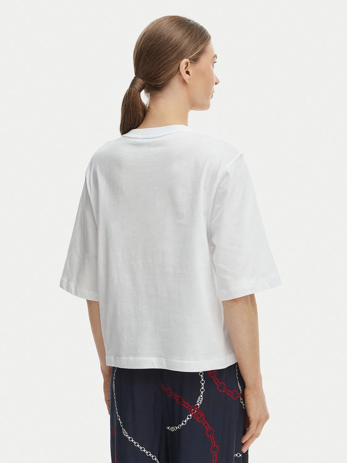 Женская футболка свободного кроя Tommy Hilfiger, белый — фото 3