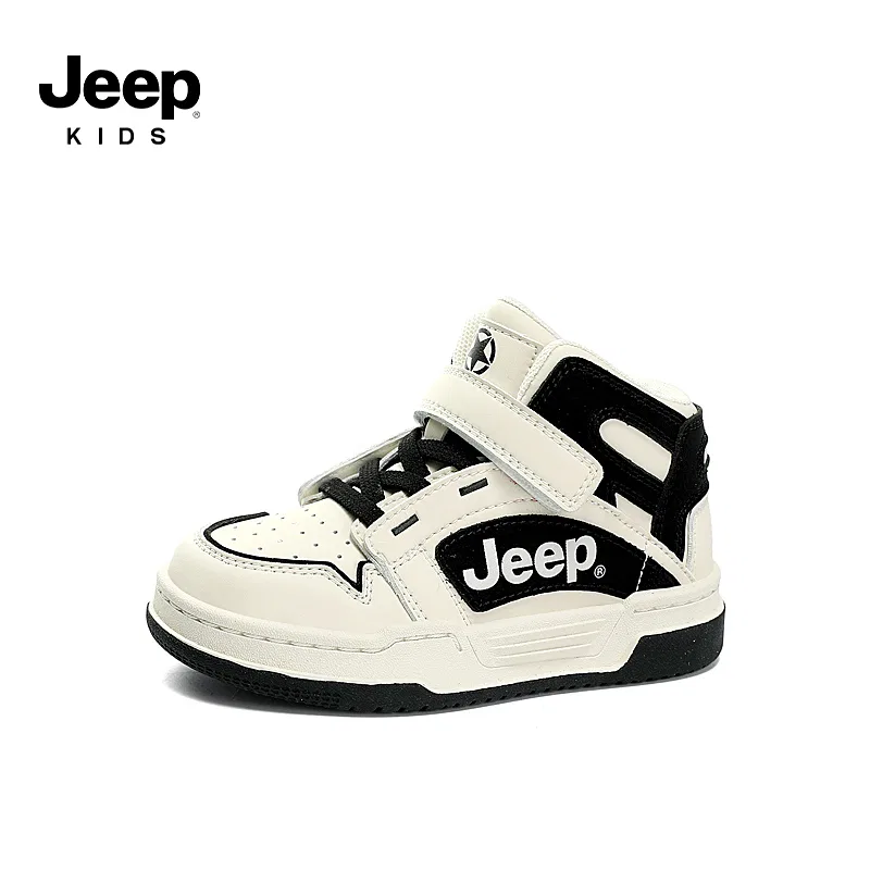 Детские кроссовки для скейтбординга Jeep, Ivory White/Obsidian Black — фото 4