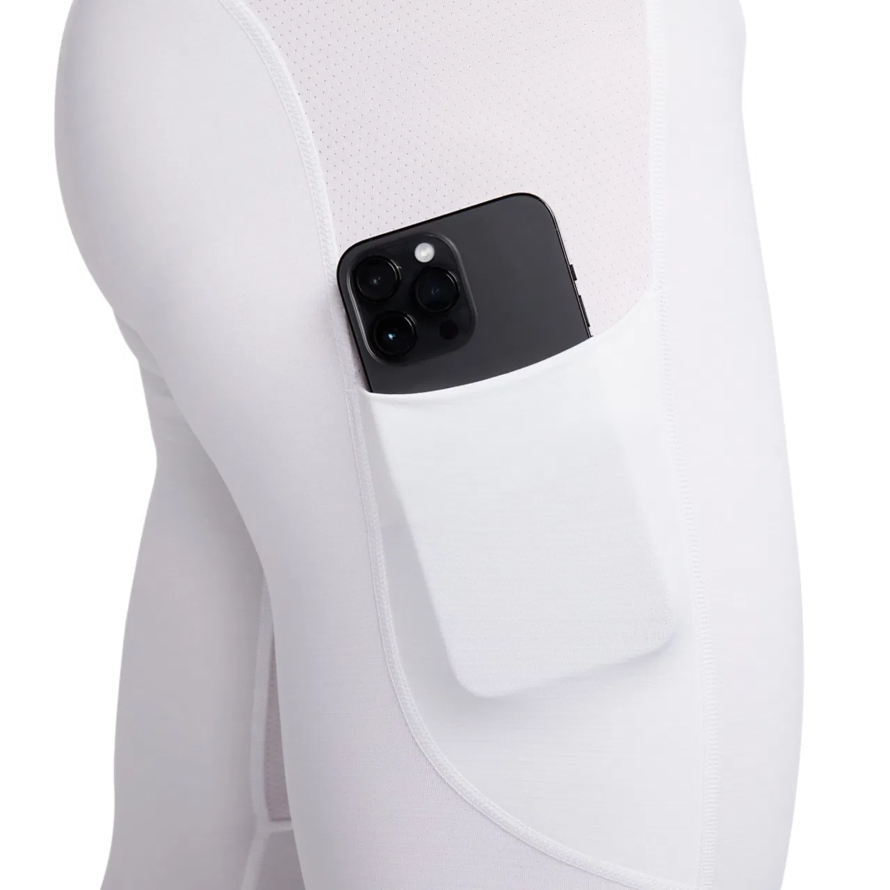 Мужские леггинсы Nike Pro Warm Tight, White/Black — фото 3
