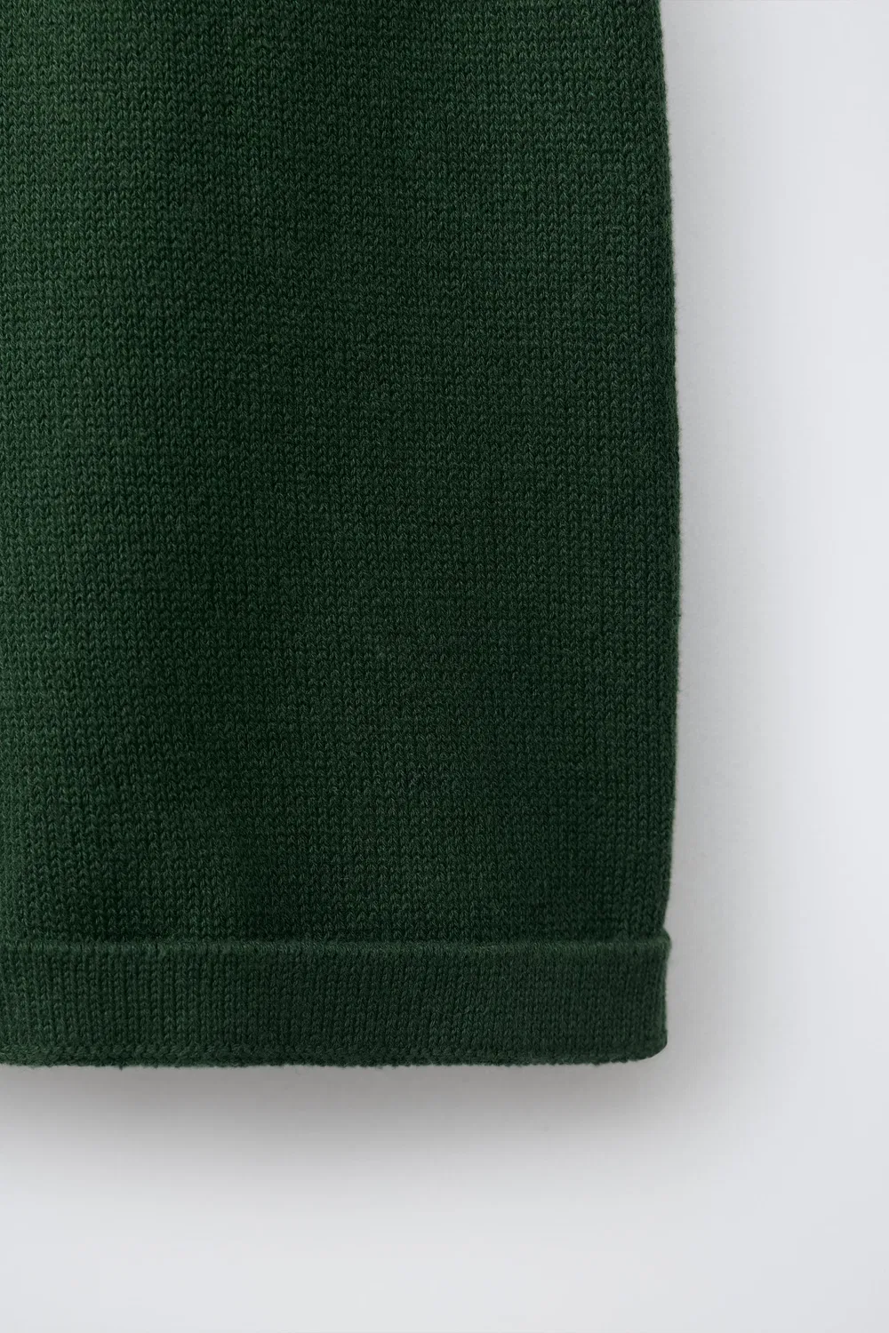 Вязаные бермудские шорты ZARA, Dark Green — фото 4