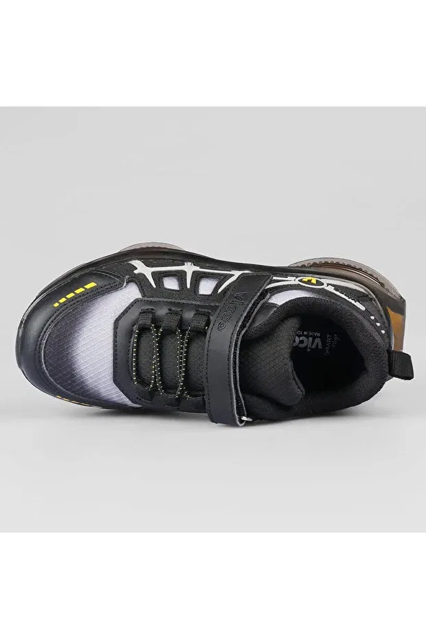 Детские кроссовки для девочек с липучкой Vicco, 02 Black/Black — фото 3