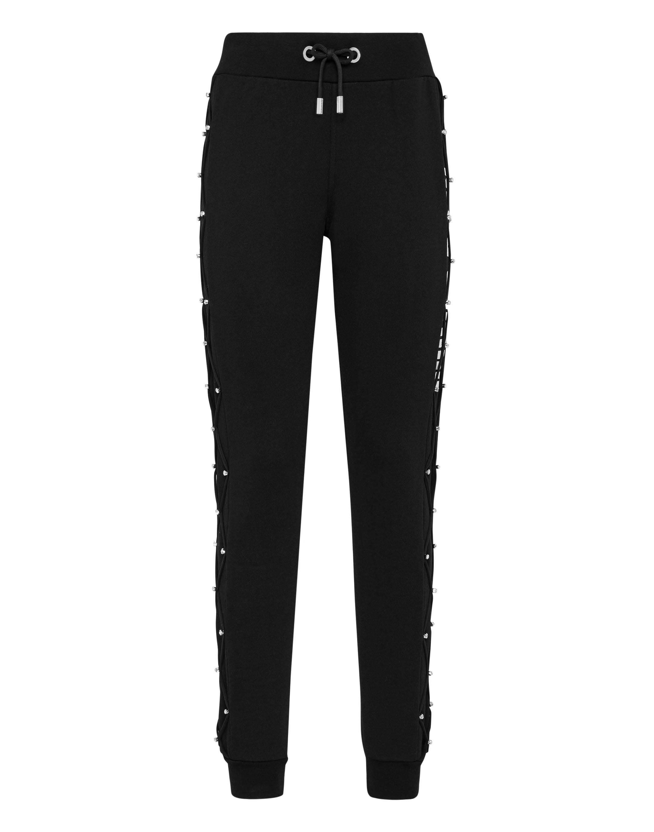 

Спортивные брюки Net Crystal Touch Fringe PHILIPP PLEIN, черный