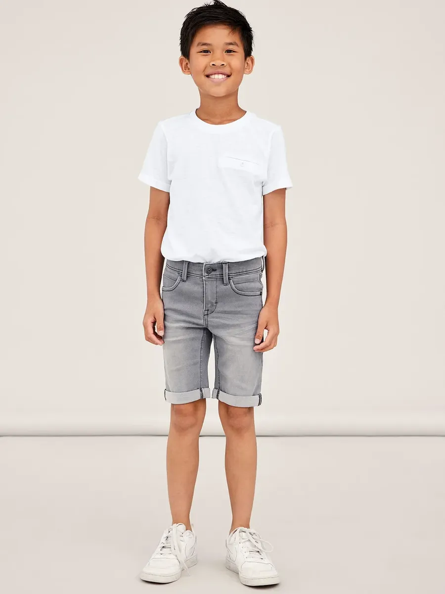 

Шорты Name It "NKMSILAS SLIM DNM L SHORT", серый