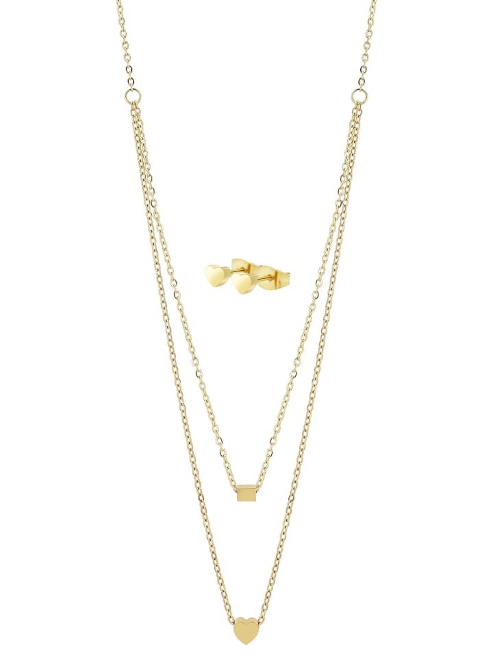 

Adeliás Женское ожерелье из нержавеющей стали 45+5 в золотом исполнении