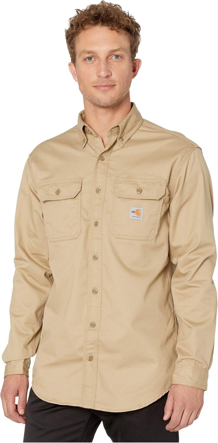 

Огнестойкая (FR) классическая рубашка из твила Carhartt, хаки