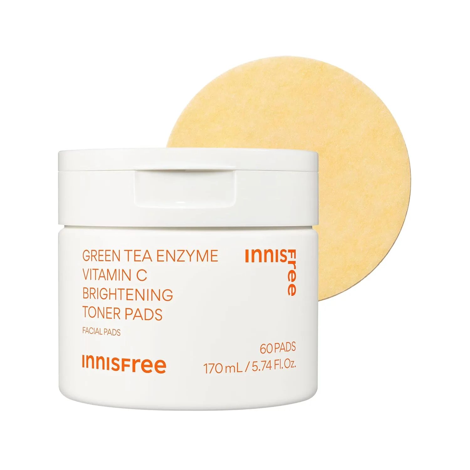 Маска для лица Innisfree — Тонизирующие подушечки для лица с зеленым чаем, энзимами и витамином С, корейские