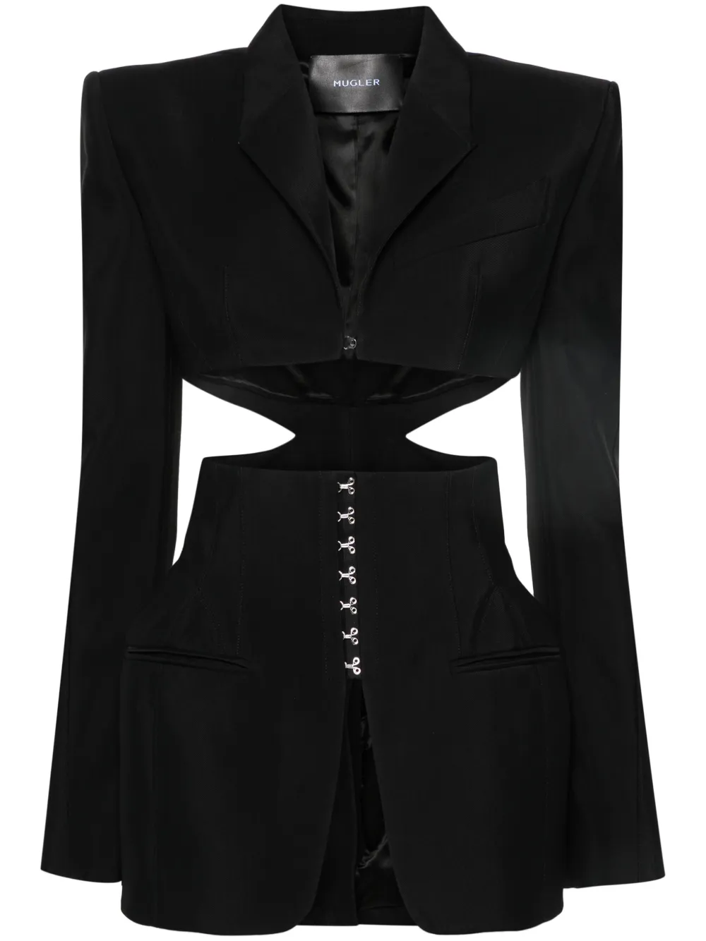

Блейзер с вырезами Mugler, черный