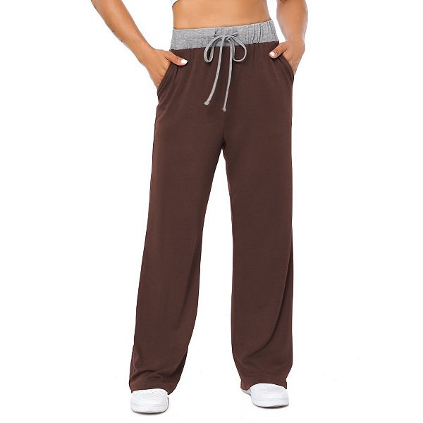 

Женские широкие брюки с поясом на шнурке Yesfashion, Brown