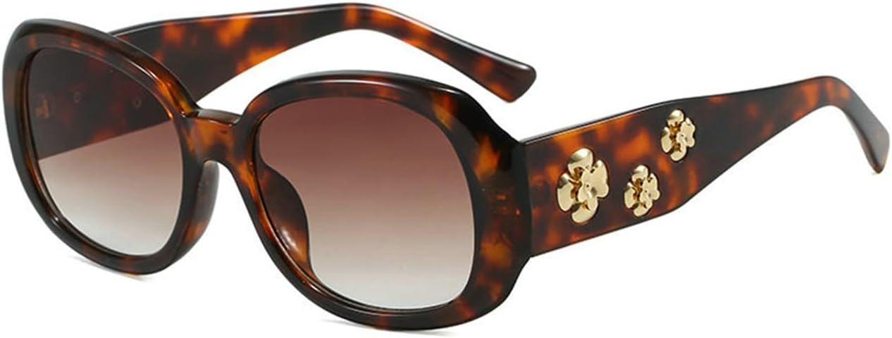 

Солнцезащитные очки Willochra Retro Oversized Square для женщин, модные градиентные очки с защитой от УФ-излучения UV400, трендовые женские солнцезащитные очки с цветочным рисунком, C4