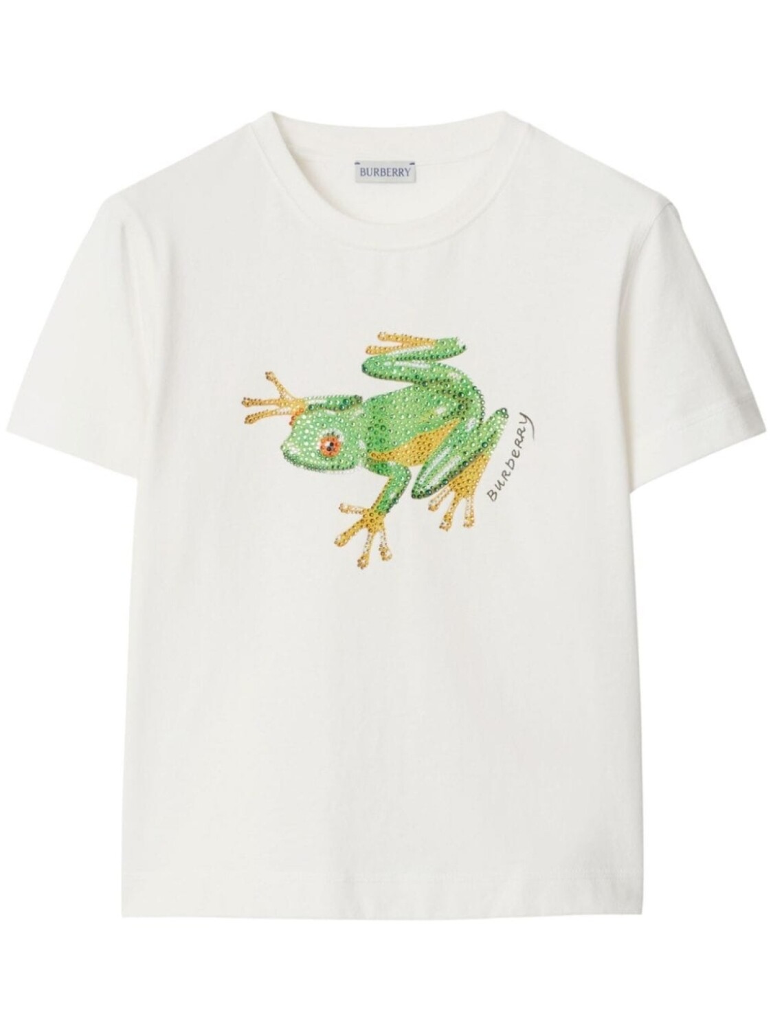 

Burberry футболка Boxy Crystal Frog, белый