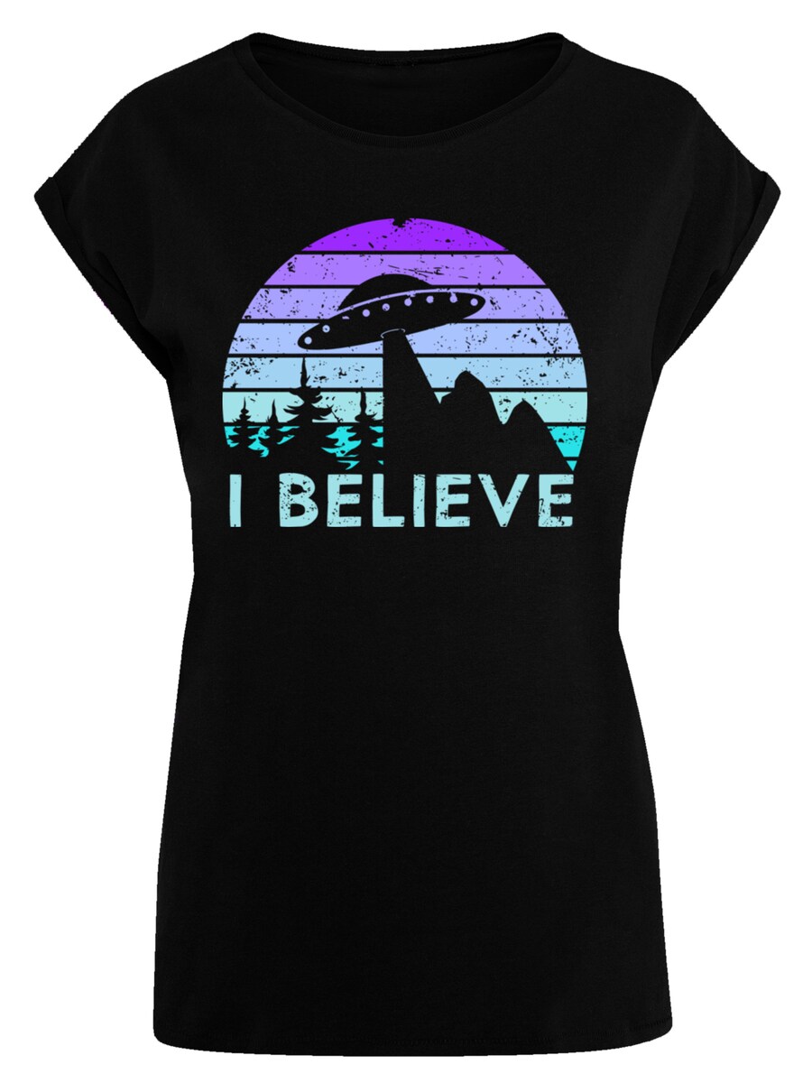 

Рубашка F4NT4STIC I BELIEVE UFO Alien Raumschiff Retro, черный