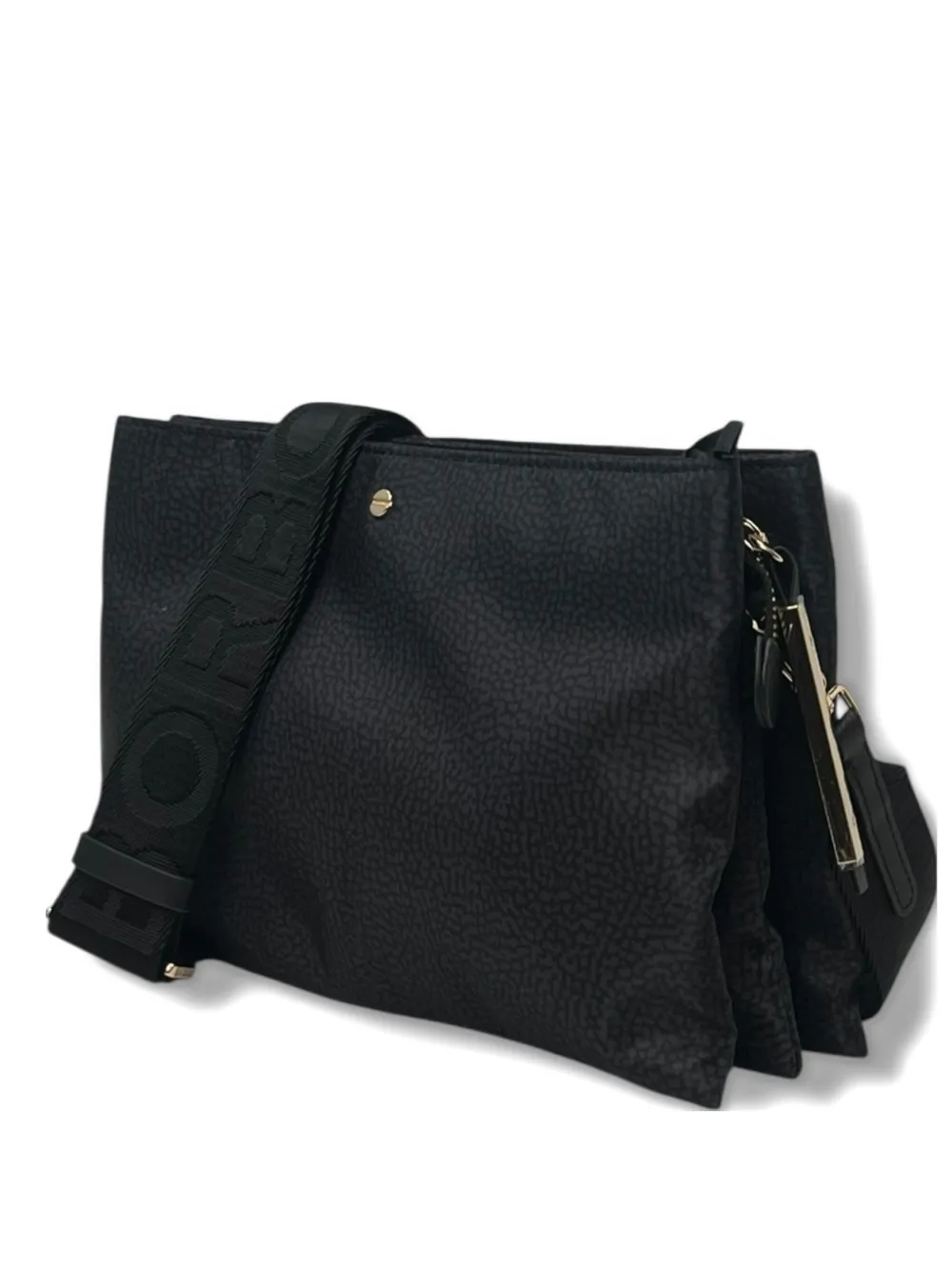 

Сумка через плечо с абстрактным узором Borbonese, черный