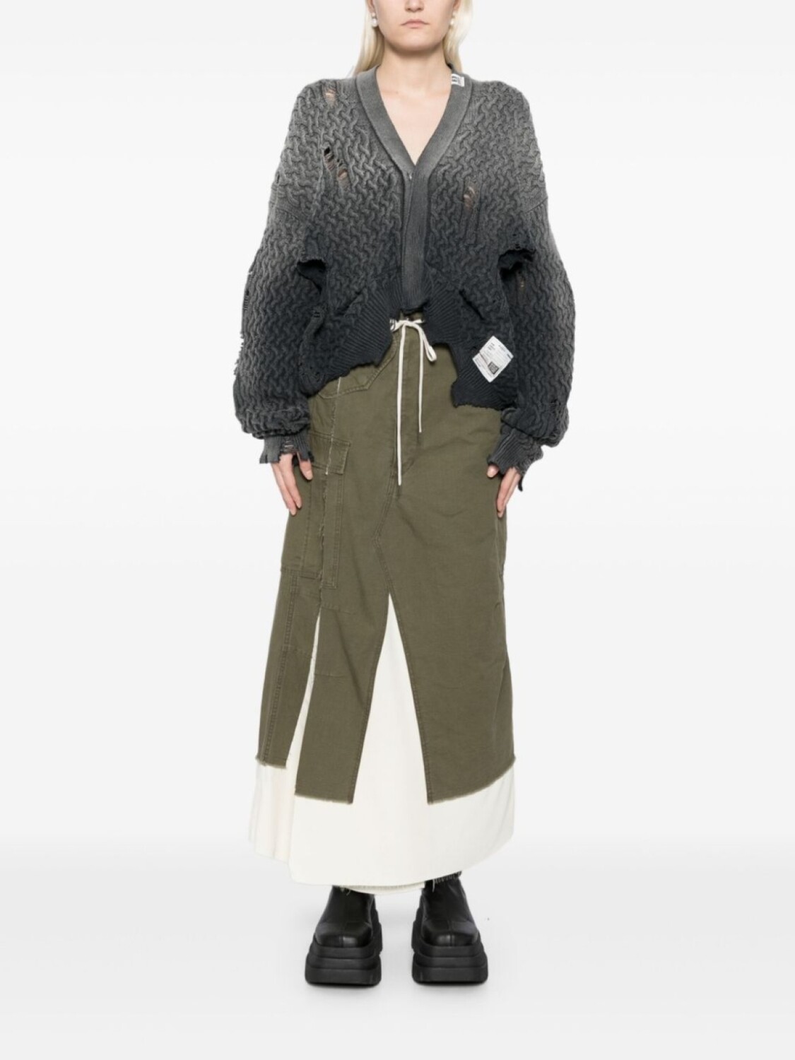 

Maison MIHARA YASUHIRO юбка миди, зеленый