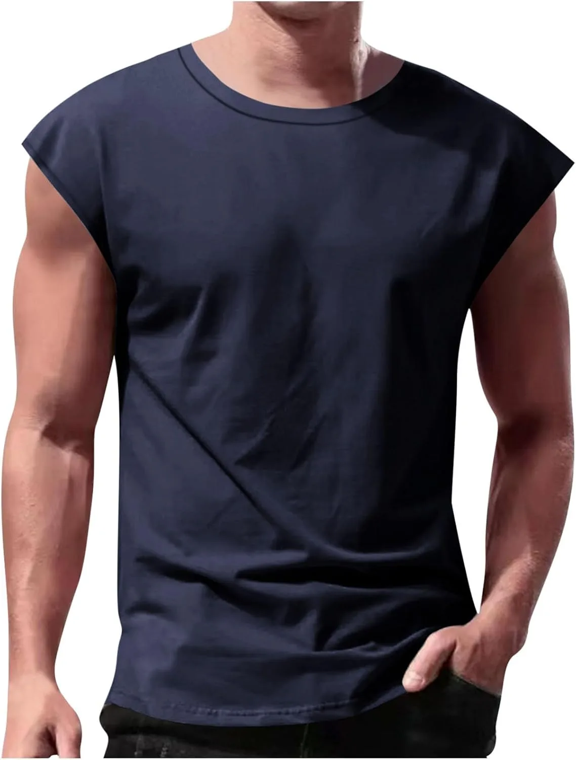 

Мужская летняя майка без рукавов V-образным вырезом Juebong