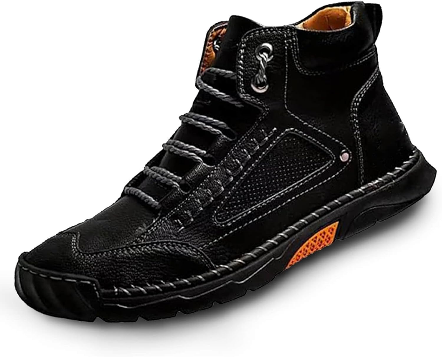 

Мужские широкие кожаные ботинки - водонепроницаемая обувь для работы на открытом воздухе с поддержкой свода стопы и просторным мысом (хаки, США, взрослые, мужские, 10, числовой, американская система размеров обуви, широкий) Dfqxv