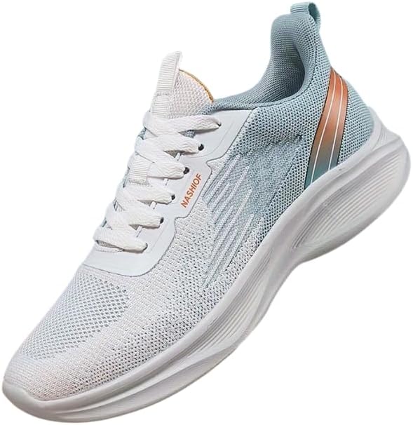 

Стильные мужские дышащие кроссовки для бега, удобные спортивные туфли с мягкой подошвой, подходят для мужской активного отдыха на улице Azttoztto, белый/синий