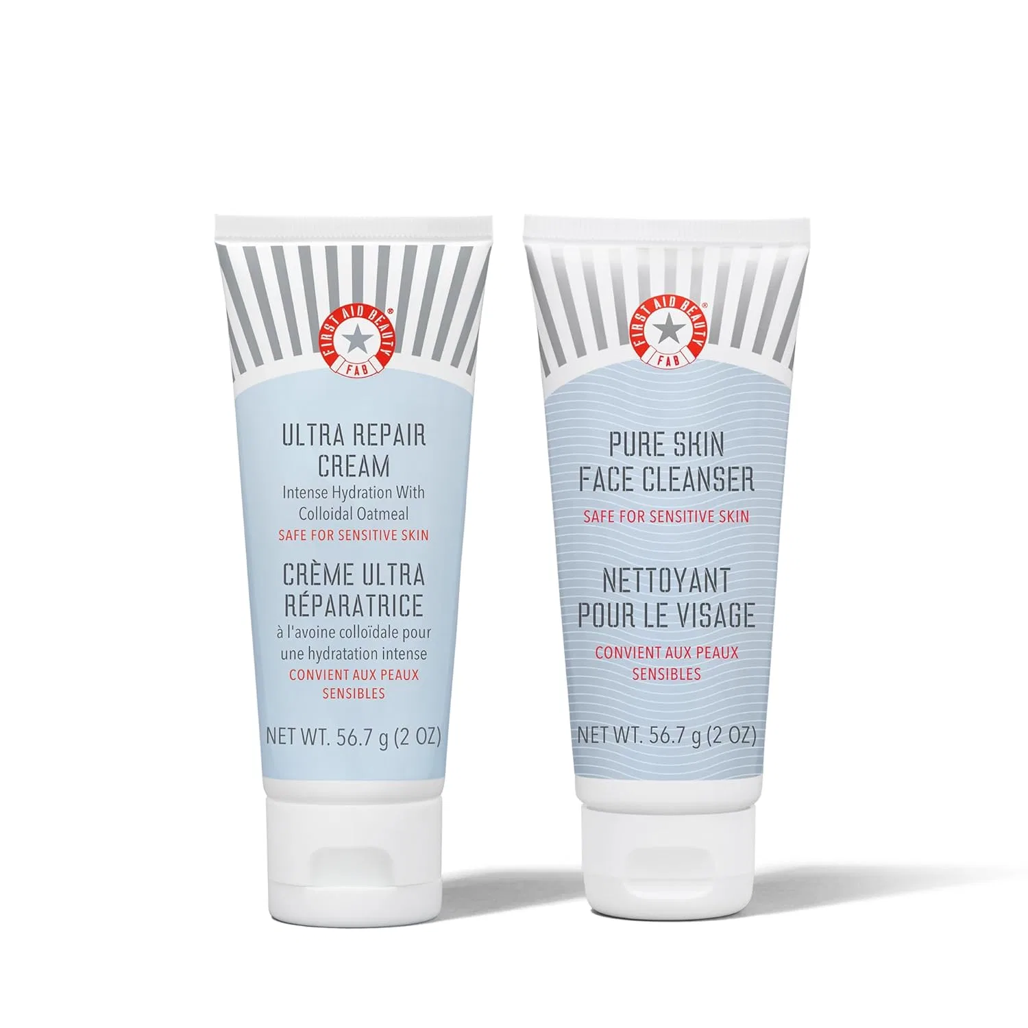 Набор First Aid Beauty Ultra Repair Cream + Pure Skin Cleanser First Aid Beauty, 56.7 G (Pack Of 2)