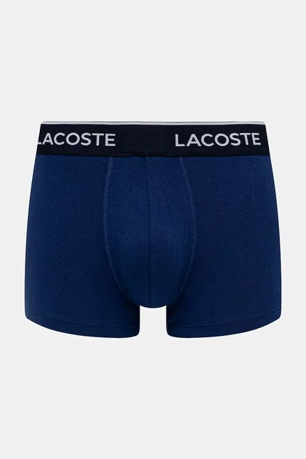 Боксеры мужские Lacoste хлопковые, набор 3 шт, синий — фото 3