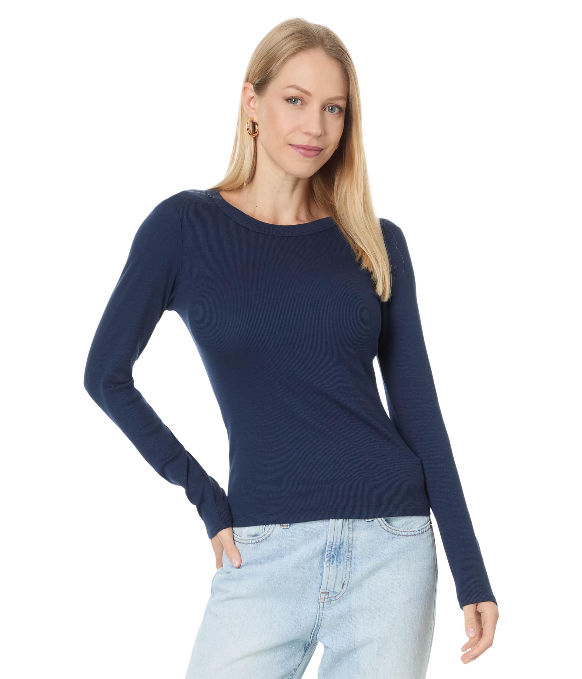 

Футболка Michael Stars Zola Long Sleeve Crew Tee, Nocturnal