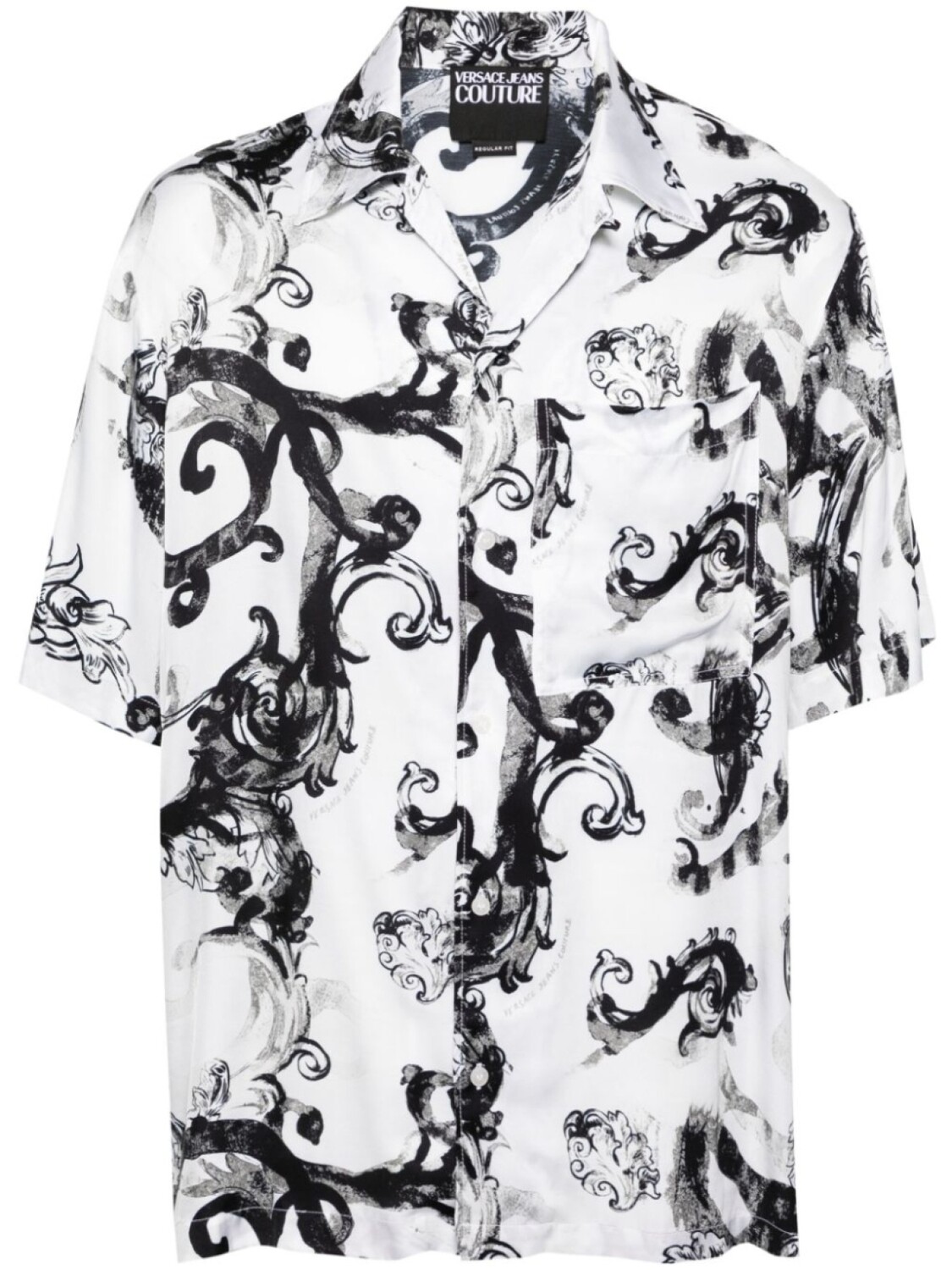 

Versace Jeans Couture рубашка с короткими рукавами и принтом Barocco, белый