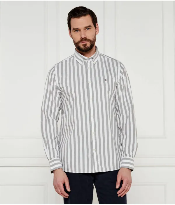 Рубашка Оксфорд Slim fit Tommy Hilfiger, серый — фото 3
