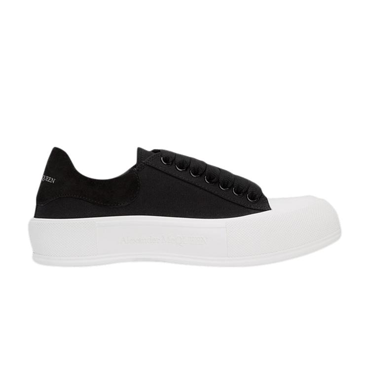 

Кроссовки Alexander McQueen Deck Plimsoll Low 'Black White', черный