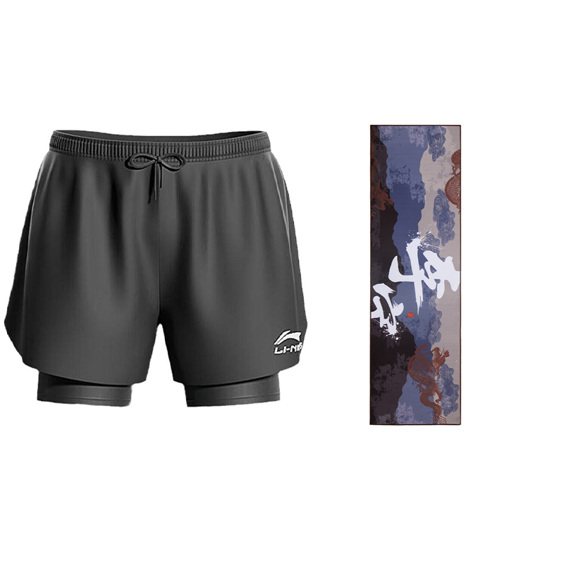 

LINING Набор для профессиональных тренировок: плавательные очки, шапочка для плавания, плавки мужские basic black в подарочной упаковке