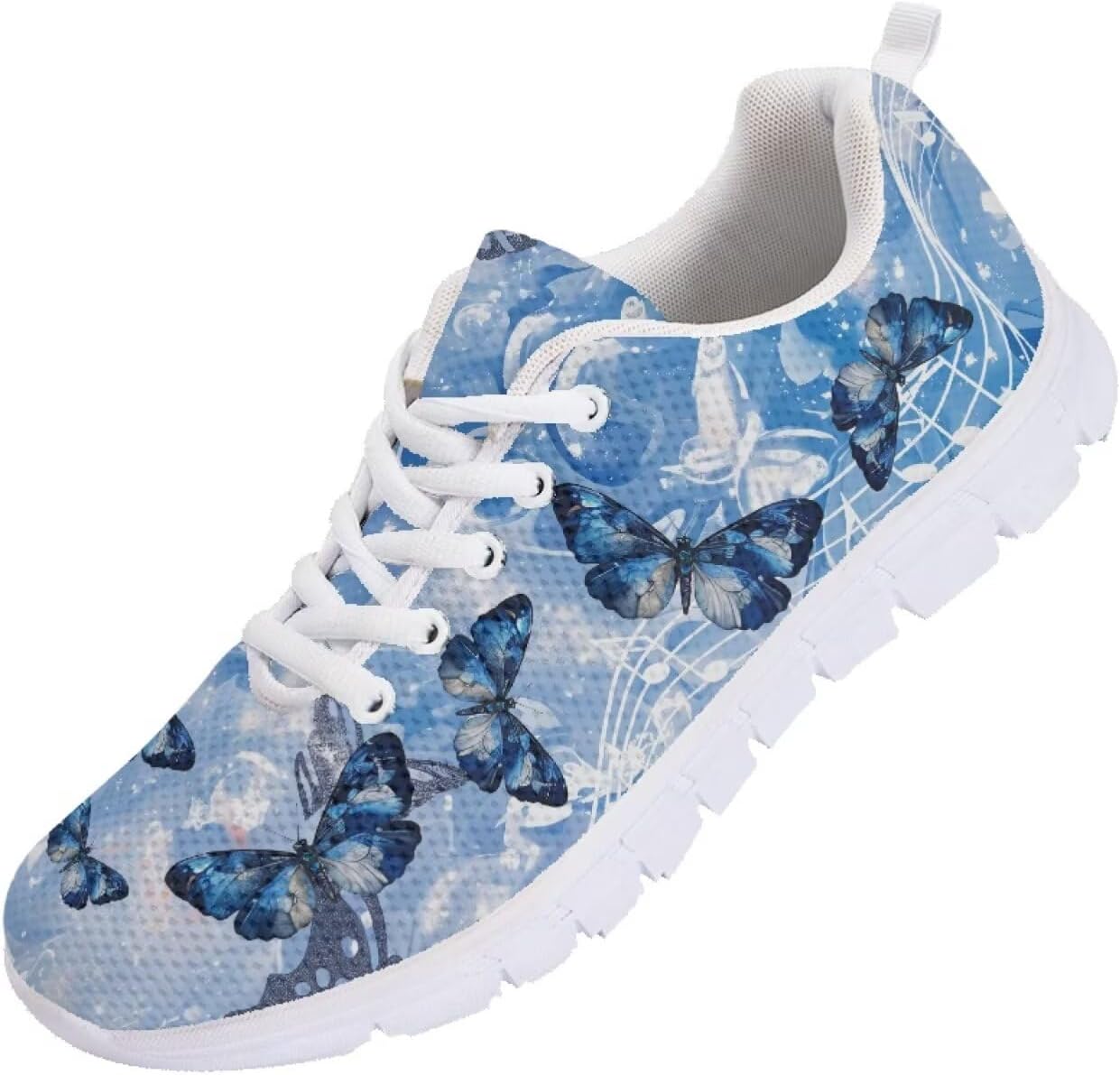 

Мужские кроссовки Funnydude Funny Print для бега, осенние, с удобной шнуровкой, дышащие сетчатые кроссовки, Butterfly