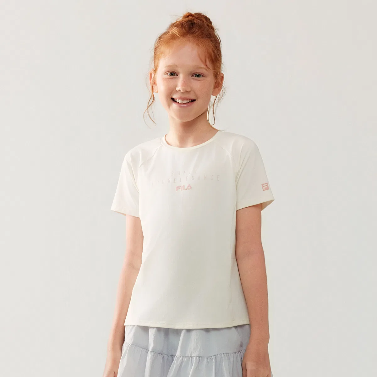 Футболка PERFORMANCE FPH с коротким рукавом Cloud White детская FILA KIDS — фото 3