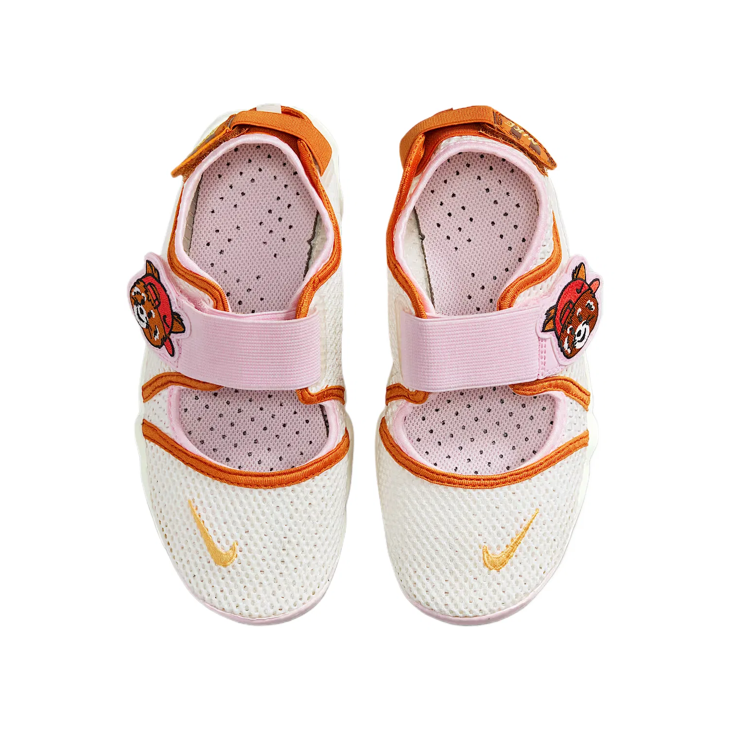 Детские сандалии Rift 2 Mesh Breathable Nike, Sail White/Sail White/Pink Foam/Topaz Gold — фото 4