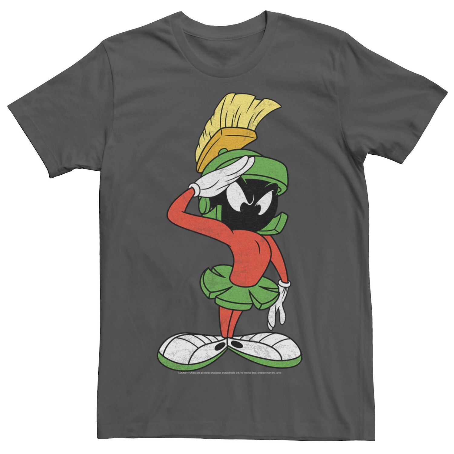 

Мужская футболка с портретом Looney Tunes Marvin The Martian Salute Licensed Character