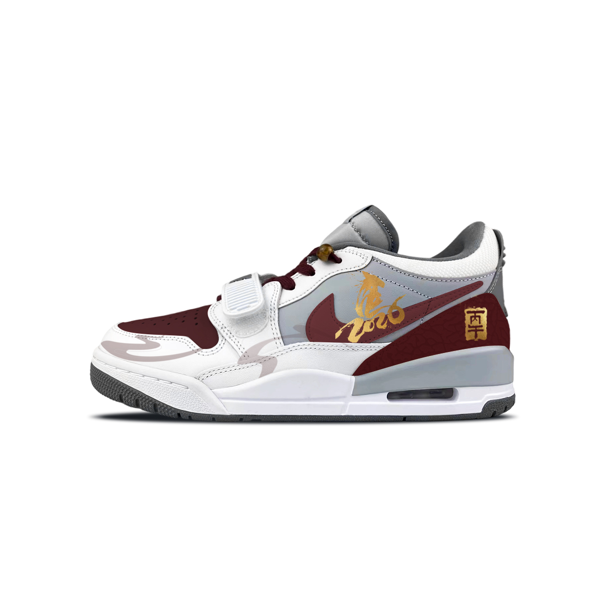 

Jordan Кроссовки Legacy 312 Low top Vintage Basketball Shoes мужские серо-красные