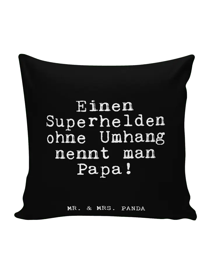 

Подушка Mr & Mrs Panda 40x40 Einen Superhelden, черный